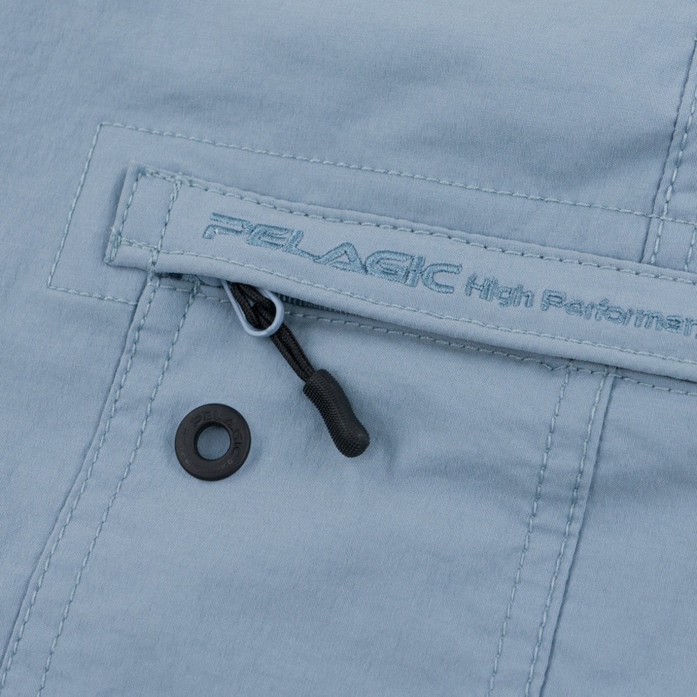 Pelagic® 𓆝 Traverse 21” Outseam Water Repellant Fishing Shorts 𓆝 Slate Blue 38 - Picture 13 of 16